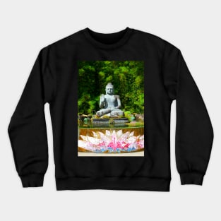 Lotus flower meditation garden Crewneck Sweatshirt